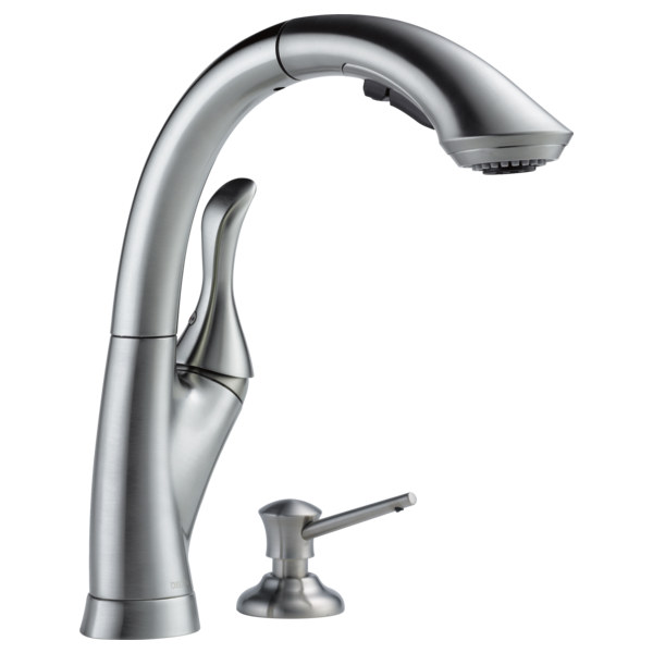 Delta Linden:4153 Single Handle Pull-Out Kitchen Faucet
