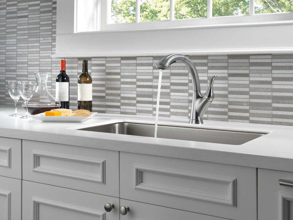 Delta Linden:4153 Single Handle Pull-Out Kitchen Faucet