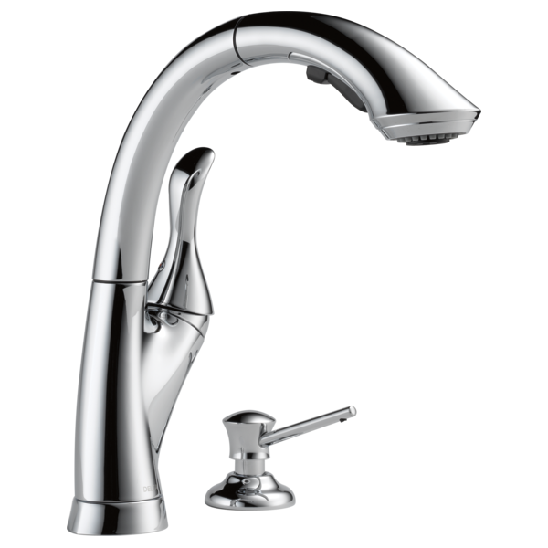 Delta Linden:4153 Single Handle Pull-Out Kitchen Faucet