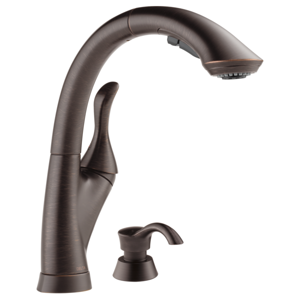 Delta Linden:4153 Single Handle Pull-Out Kitchen Faucet