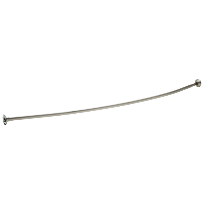 1" x 6' Curved Shower Rod with Brackets, 6" Bow