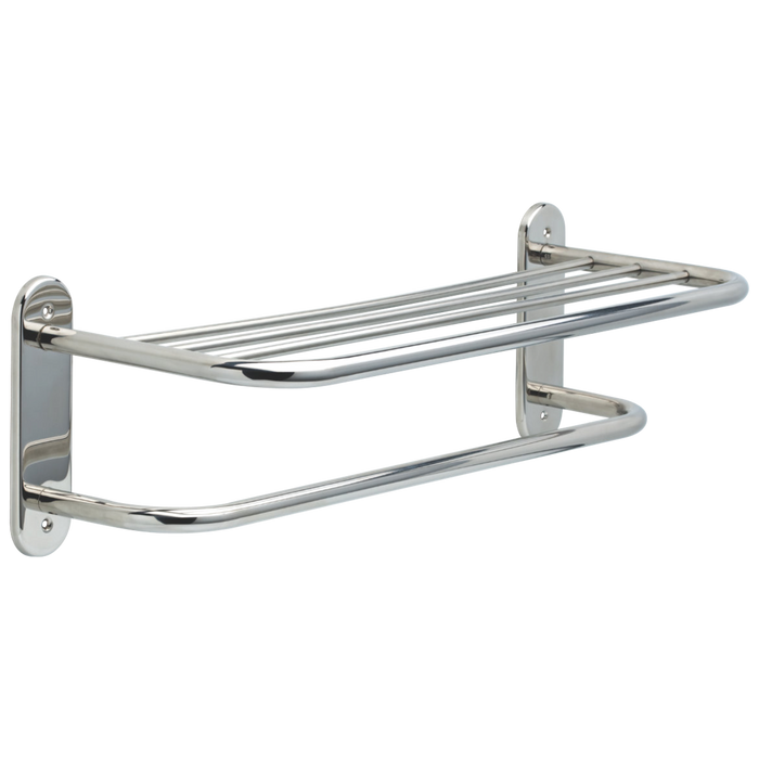 Delta 43624 24" Metal Towel Shelf with One Bar, Exposed Mounting