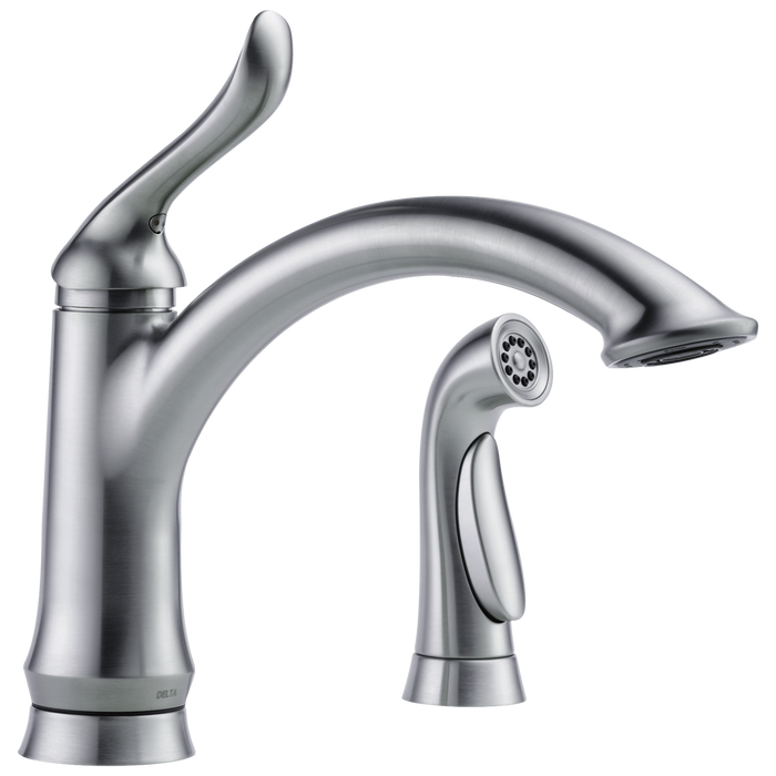 Delta Linden:4453 Single Handle Kitchen Faucet with Spray