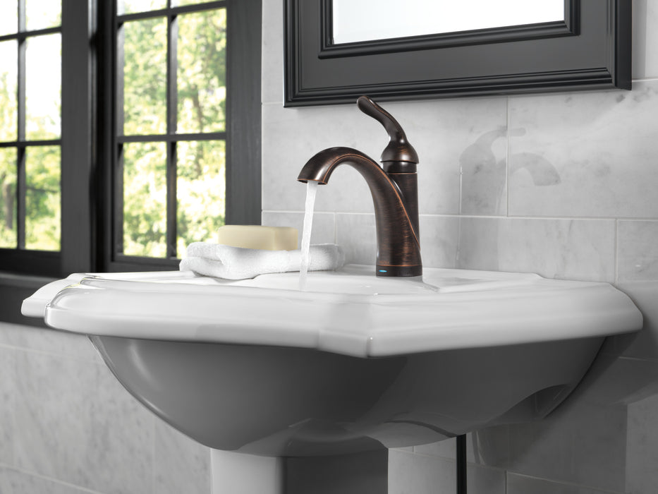 Delta Lahara:538T Single Handle Bathroom Faucet with Touch<sub>2</sub>O.xt Technology