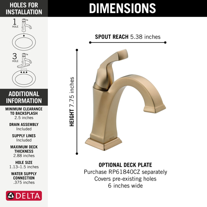 Delta Dryden:551 Single Handle Bathroom Faucet