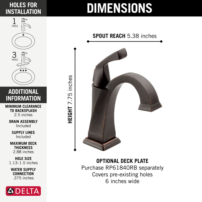 Delta Dryden:551 Single Handle Bathroom Faucet