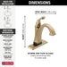 Delta Dryden:551T Single Handle Bathroom Faucet with Touch<sub>2</sub>O.xt Technology