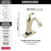 Delta Dryden:551T Single Handle Bathroom Faucet with Touch<sub>2</sub>O.xt Technology