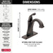 Delta Dryden:551T Single Handle Bathroom Faucet with Touch<sub>2</sub>O.xt Technology