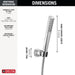 Delta Universal Showering Components 55808 Premium Single-Setting Adjustable Wall Mount Hand Shower, Lumicoat Chrome