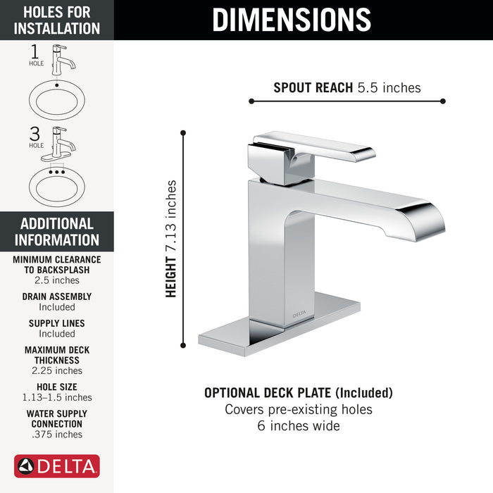 Delta Ara:567LF Single Handle Bathroom Faucet