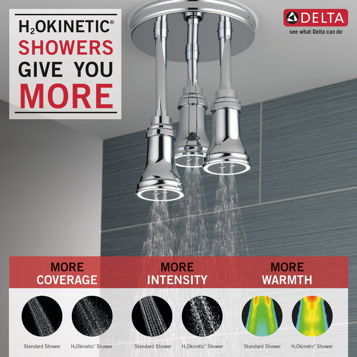 Delta Universal Showering Components:57190 H2OKinetic Pendant Raincan Shower Head with LED Light