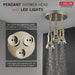 Delta Universal Showering Components:57190 H2OKinetic Pendant Raincan Shower Head with LED Light