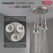 Delta Universal Showering Components:57190 H2OKinetic Pendant Raincan Shower Head with LED Light
