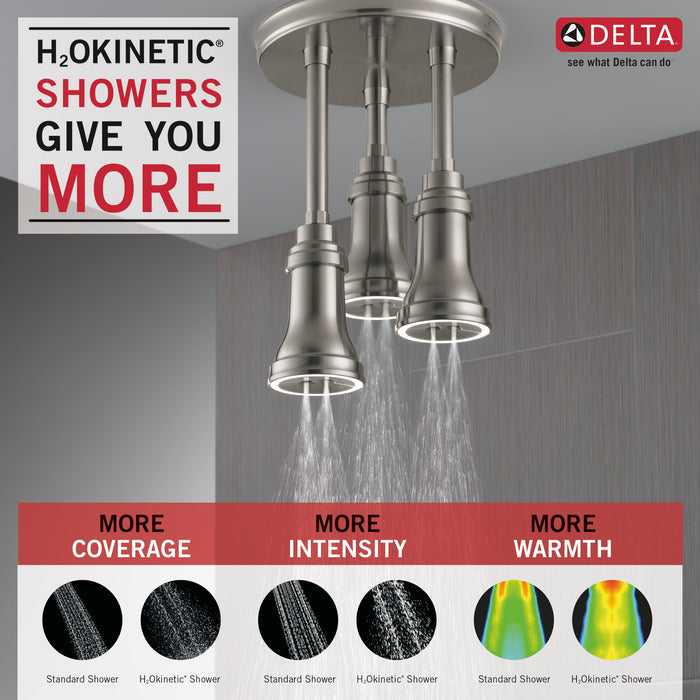 Delta Universal Showering Components:57190 H2OKinetic Pendant Raincan Shower Head with LED Light