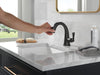 Delta Stryke 577 Single Handle Pull Down Bathroom Faucet, matte black - view 4
