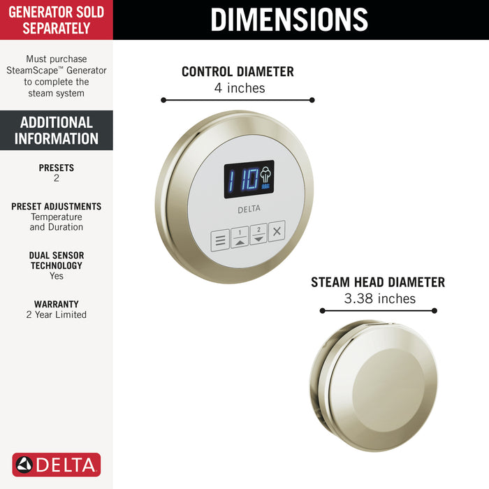 Delta Universal Showering Components: Round Steam Package