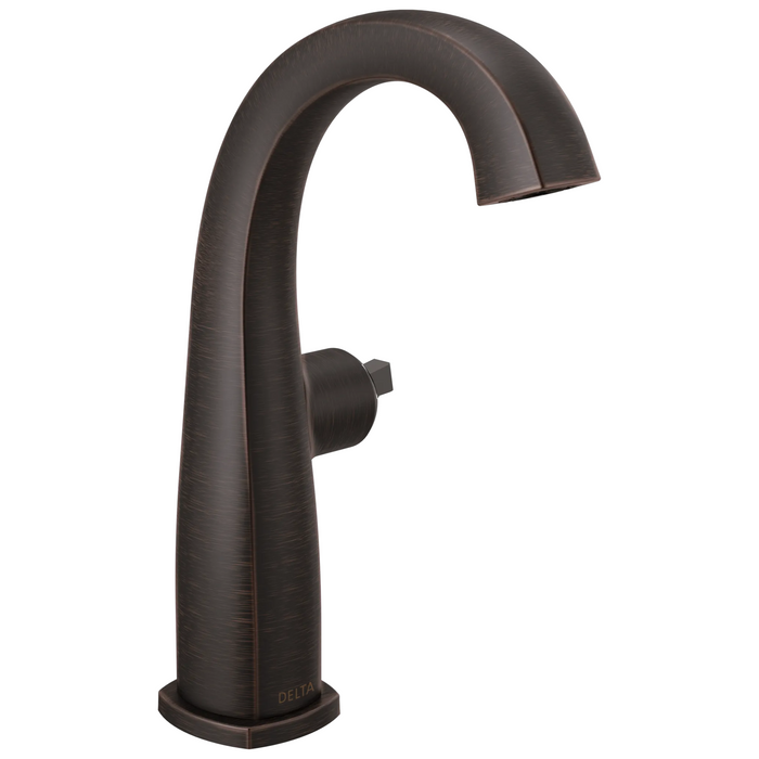 Delta Stryke: Single Handle Mid-Height Bathroom Faucet - Less Handle