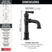 Delta Broderick 684 Single Handle Bathroom Faucet, matte black - view 3