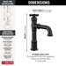 Delta Broderick 687 Single Handle Bathroom Faucet, matte black - view 3
