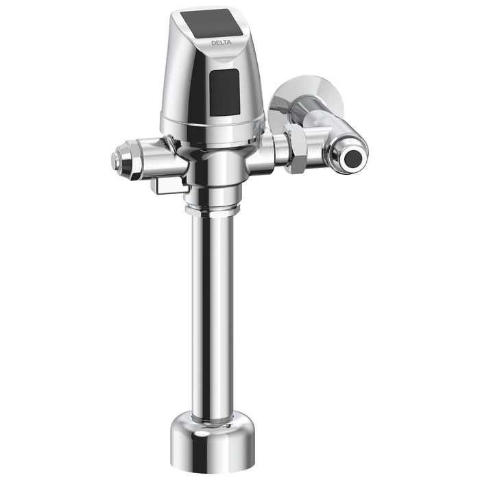Electronic Exposed Water Closet Flush Valve with Mechanical Manual Override - Solar Operated
