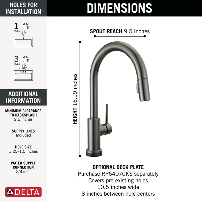 Delta Trinsic: VoiceIQ Kitchen Faucet with Touch2O with Touchless Technology