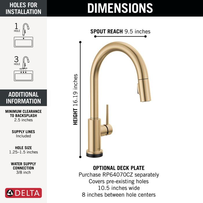 Delta Trinsic: VoiceIQ Kitchen Faucet with Touch2O with Touchless Technology