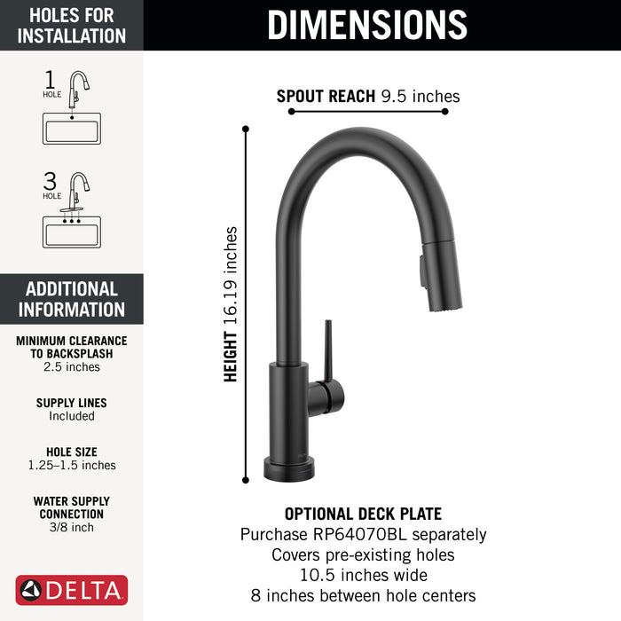 Delta Trinsic: VoiceIQ Kitchen Faucet with Touch2O with Touchless Technology