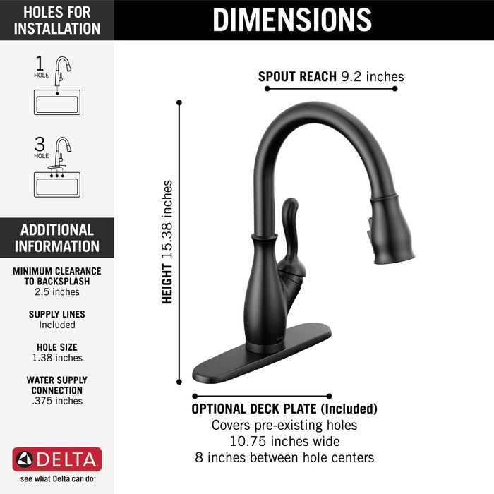 Delta Leland: VoiceIQ Kitchen Faucet with Touch2O with Touchless Technology