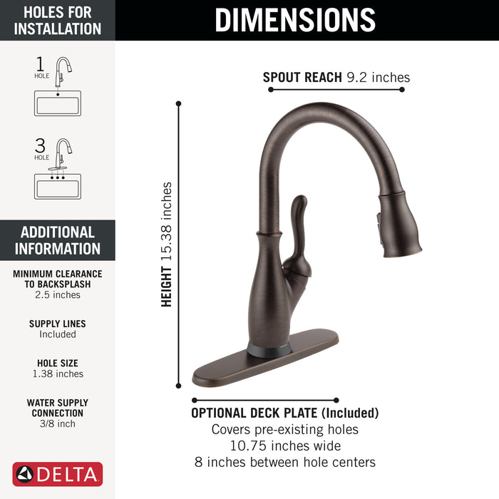 Delta Leland: VoiceIQ Kitchen Faucet with Touch2O with Touchless Technology