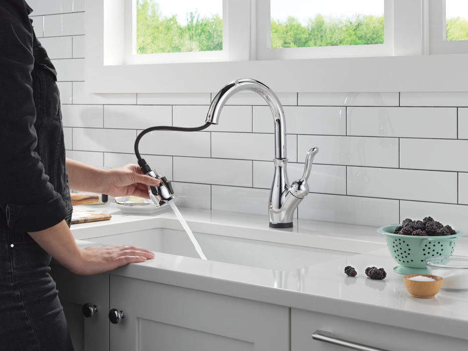 Delta Leland: VoiceIQ Kitchen Faucet with Touch2O with Touchless Technology