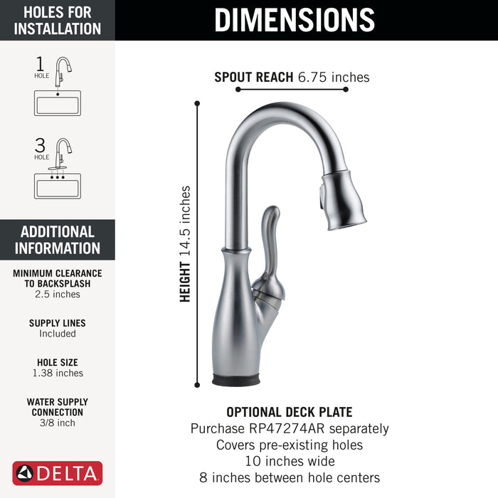 Delta Leland: Touch2O Kitchen Faucet with Touchless Technology