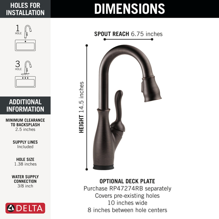 Delta Leland: Touch2O Kitchen Faucet with Touchless Technology