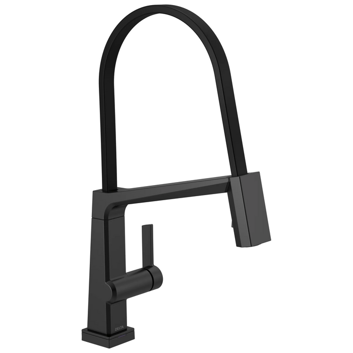 Delta Pivotal: Single Handle Exposed Hose Kitchen Faucet with Touch2O Technology