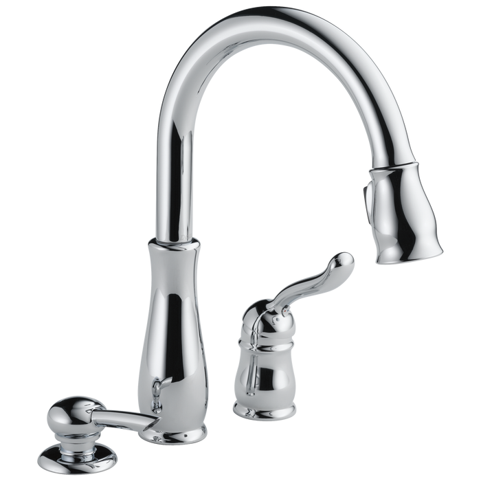 Delta Leland 978 Single Handle Pull-Down Kitchen Faucet with Soap Dispenser