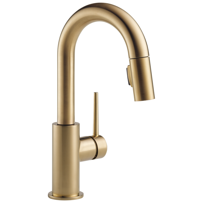Delta Trinsic 9959 Single Handle Pull-Down Bar / Prep Faucet, champagne bronze