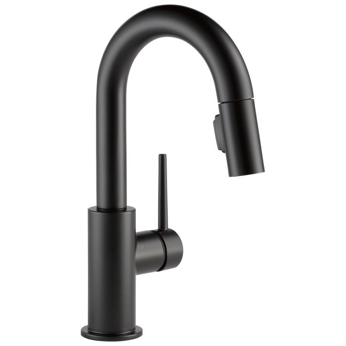 Delta Trinsic 9959 Single Handle Pull-Down Bar / Prep Faucet, matte black