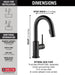 Delta Trinsic 9959 Single Handle Pull-Down Bar / Prep Faucet
