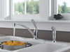Delta Foundations B4410LF Single Handle Kitchen Faucet with Spray, Chrome