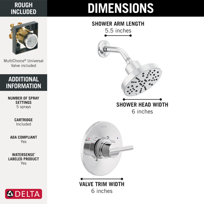 Delta Nicoli: Monitor 14 Series H2Okinetic Shower