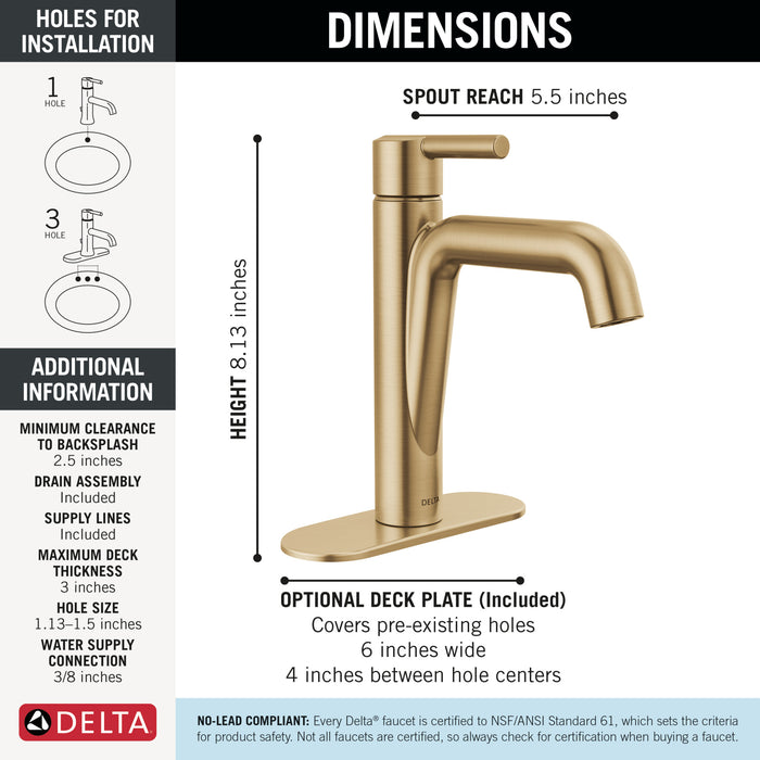 Delta Nicoli: Single Handle Bathroom Faucet