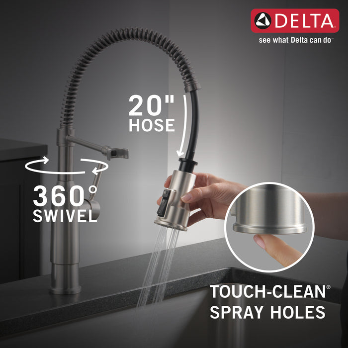 Delta Theodora 18804Z Single-Handle Pull-Down Spring Kitchen Faucet