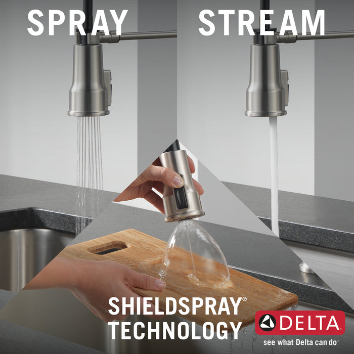 Delta Theodora 18804Z Single-Handle Pull-Down Spring Kitchen Faucet
