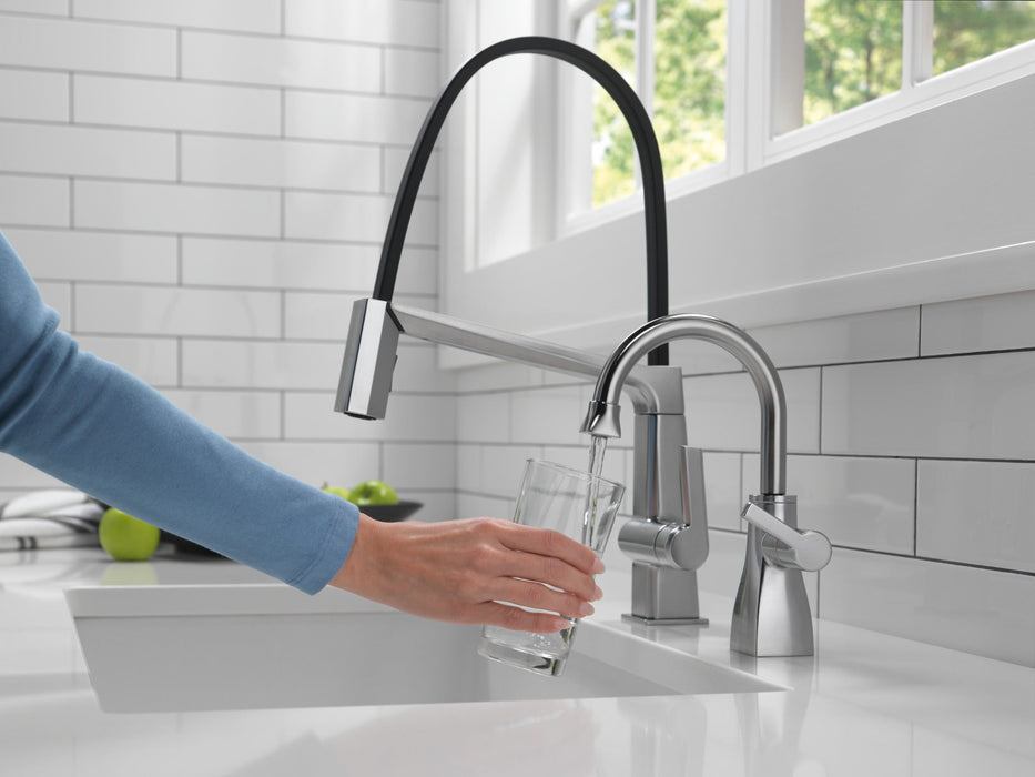 Delta 1940 Contemporary Square Beverage Faucet, arctic stainless - view 3