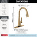 Delta Lenta 19802TZ Single-Handle Pull-Down Kitchen Faucet with TouchTouch 2O Technology