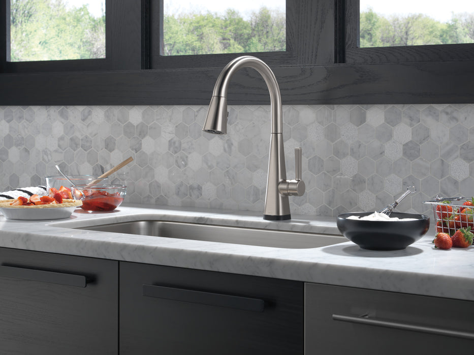 Delta Lenta 19802TZ Single-Handle Pull-Down Kitchen Faucet with TouchTouch 2O Technology