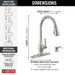 Delta Hazelwood 19831Z Single Handle Pull-Down Kitchen Faucet with Soap Dispenser and ShieldSpray Technology