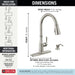 Delta Capertee 19877Z Single Handle Pull-Down Kitchen Faucet with Soap Dispenser and ShieldSpray Technology