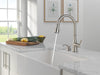 Delta Capertee 19877Z Single Handle Pull-Down Kitchen Faucet with Soap Dispenser and ShieldSpray Technology
