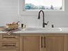 Delta Capertee 19877Z Single Handle Pull-Down Kitchen Faucet with Soap Dispenser and ShieldSpray Technology